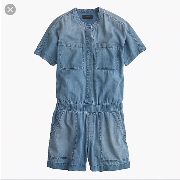 j crew denim romper
